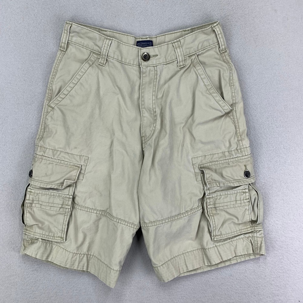 Vintage Levi's Cargo Shorts Mens 30 Khaki Baggy Y2K Skater Grunge Heavy Thick